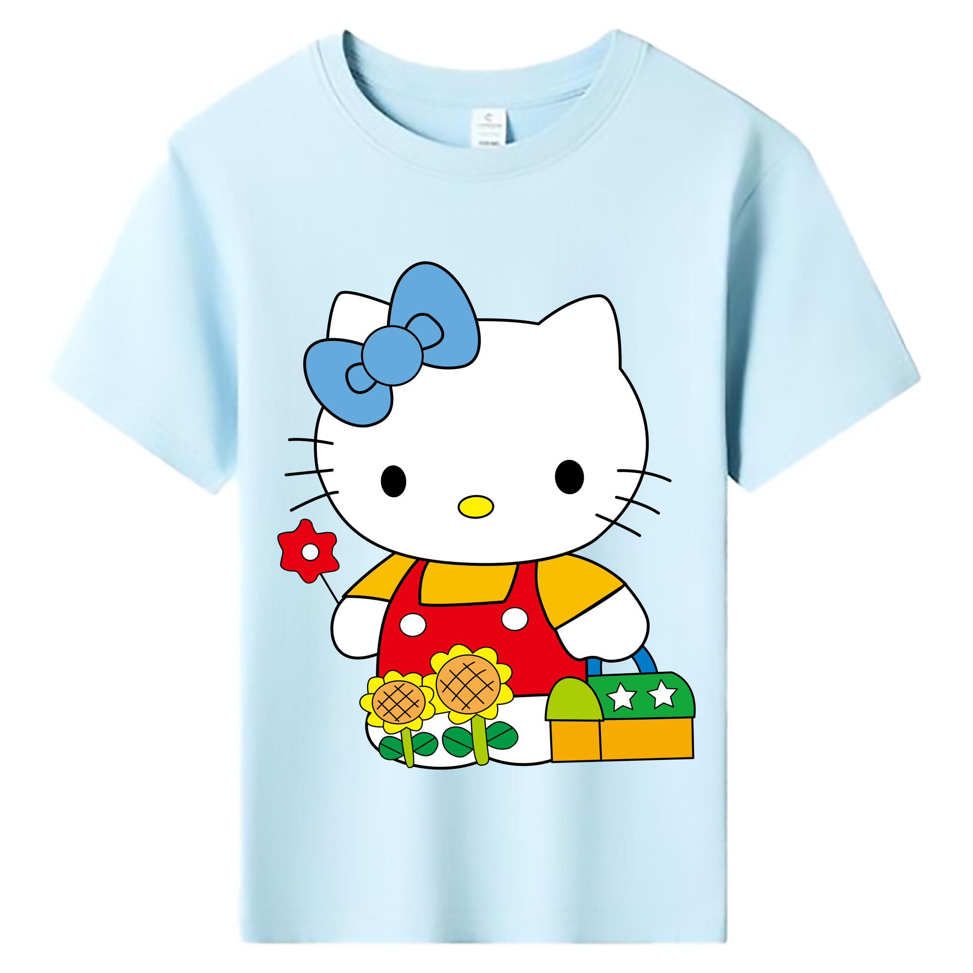 （画像用） Hello Kitty ハローキティ 綿100％キッズTシャツ（フロントプリント）